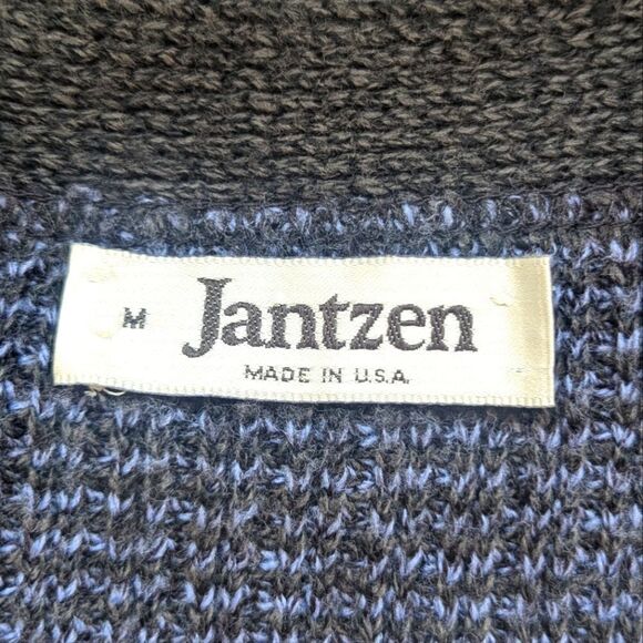 Jantzen Button-up Cardigan Eclectic Grandpa Grannychic Lagenlook 80s Academia M - Picture 2 of 8